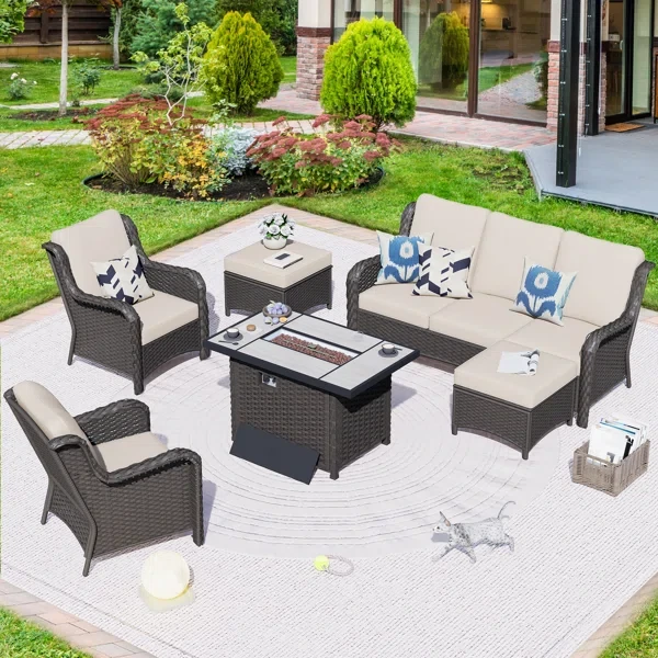 Tommy 5 - Person Outdoor Seating Group with Cushions