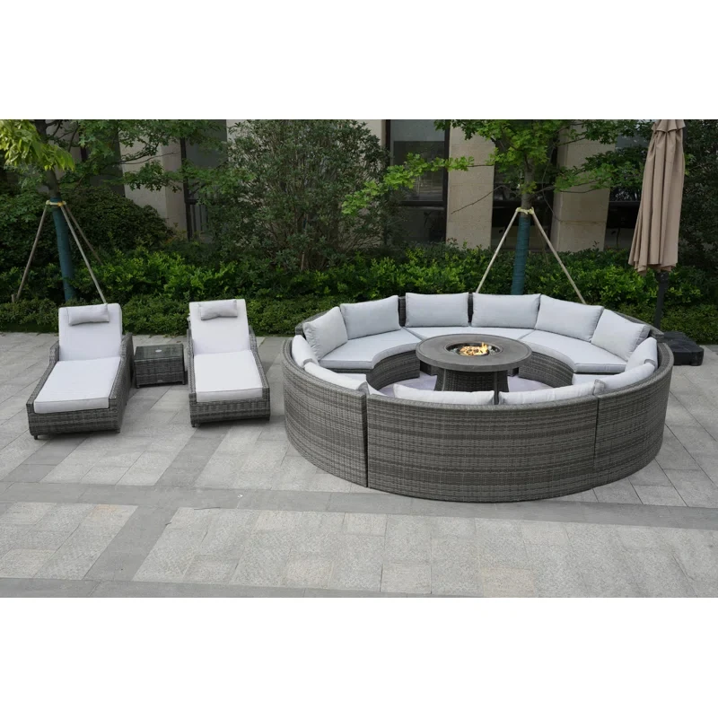 Areefa 14 - Person Outdoor Seating Group with Cushions