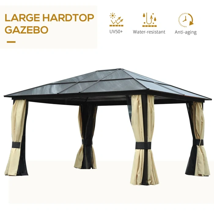 Jenifer 14 Ft. W x 12 Ft. D Steel Patio Gazebo