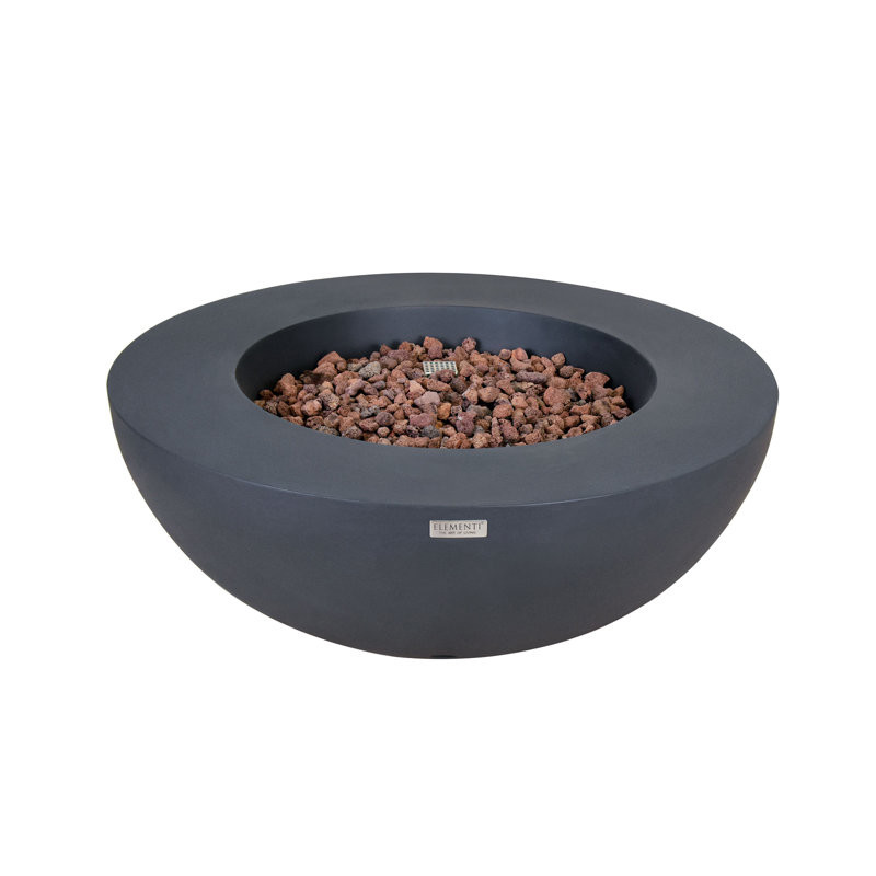 Schoen Roca Outdoor Concrete Fire Table Bowl 15" H x 34" W x 34" D