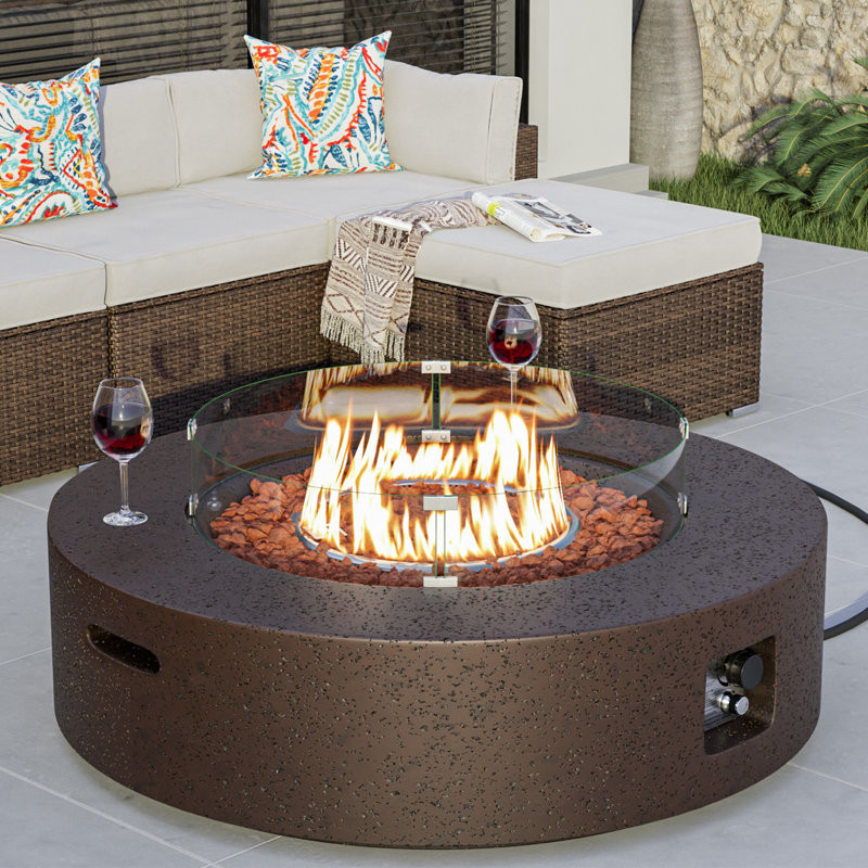 Langport Concrete Propane Fire Pit Table