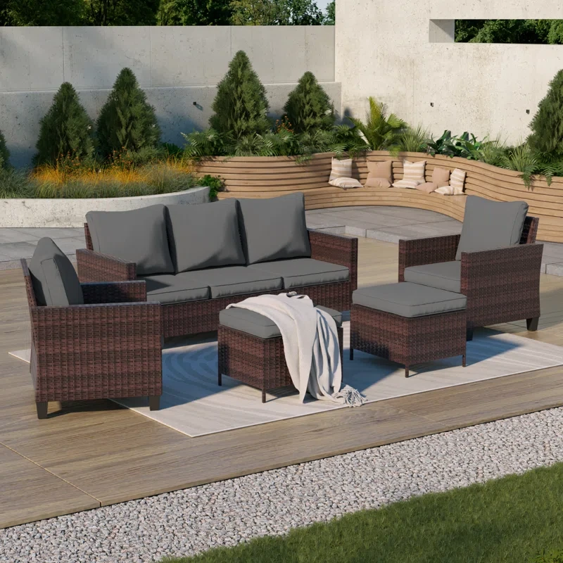 Kinsela 5 - Person Outdoor Seating Group with Cushions