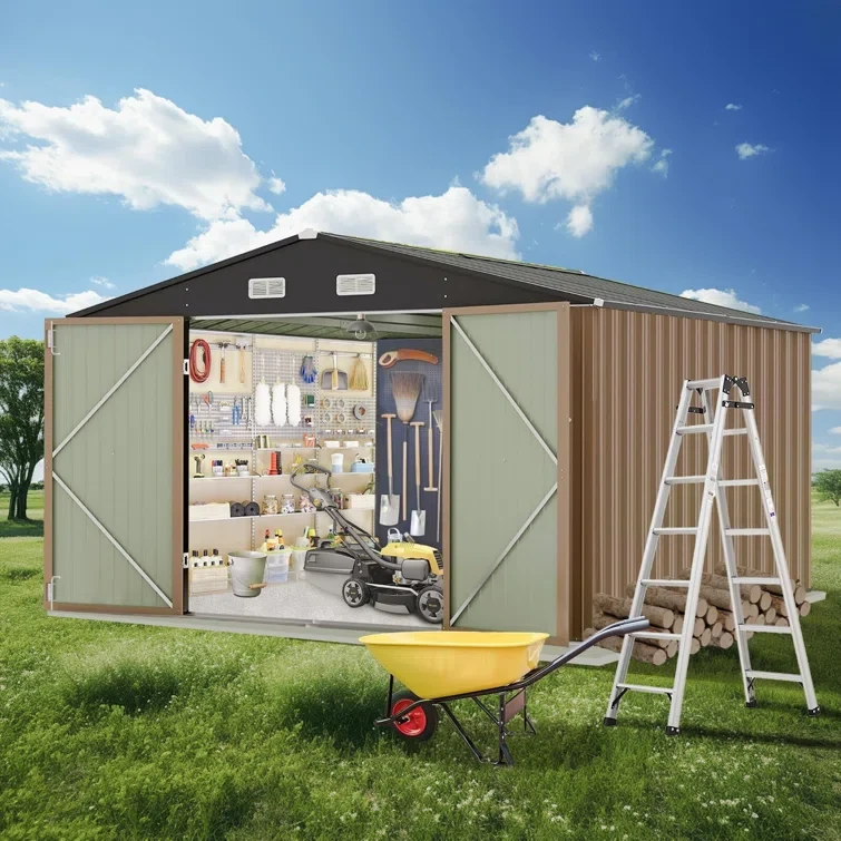 7 ft. W x 10 ft. D Metal Storage Shed