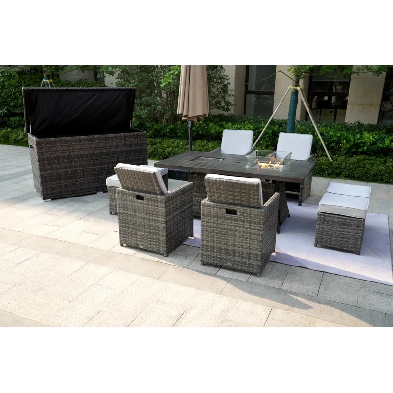 Aliaksey 8 - Person Outdoor Seating Group with Cushions