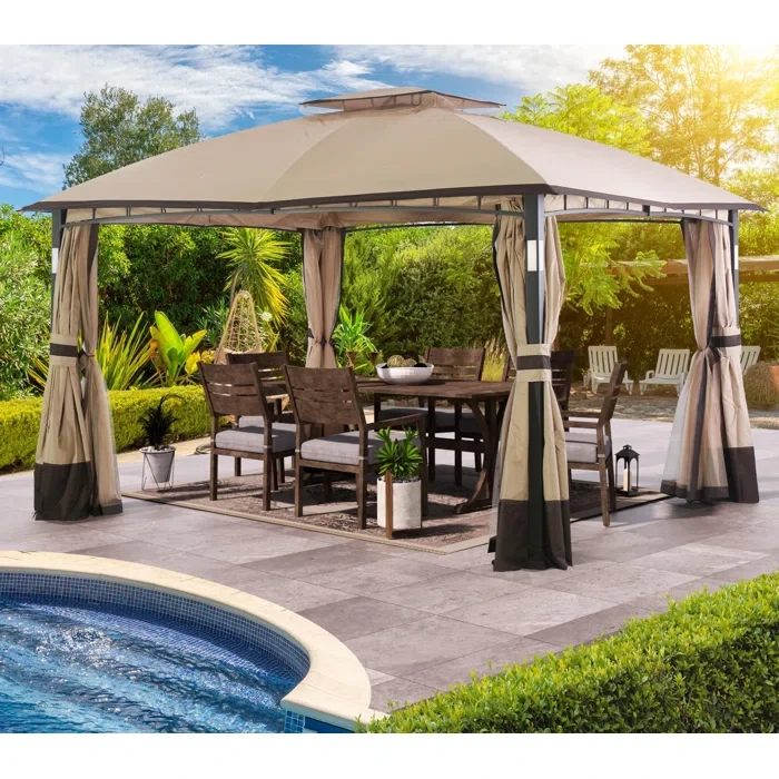 12 Ft. W x 10 Ft. D Aluminum Gazebo