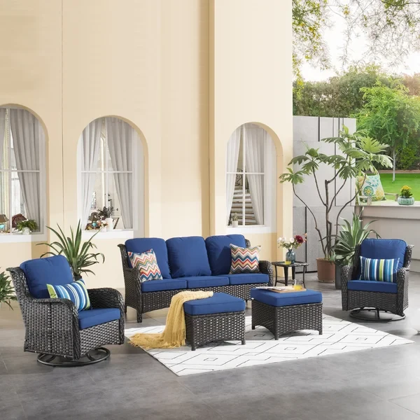 Guillen 5 - Person Outdoor Seating Group with Cushions