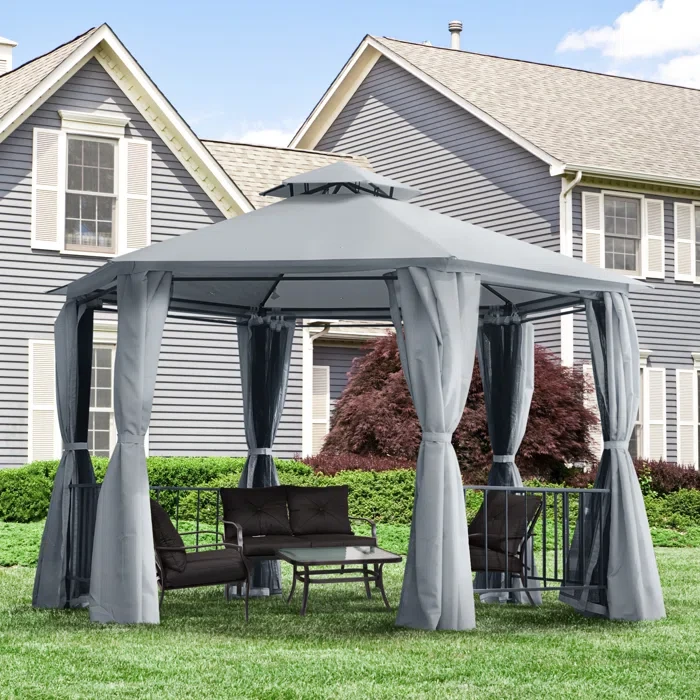 Sihan Sihan 13 Ft. W x 13 Ft. D Powder Coated Steel Patio Gazebo