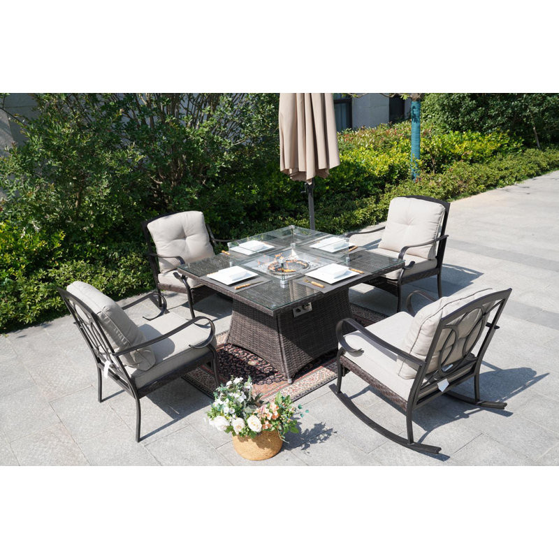 Amairany 4 - Person Outdoor Seating Group with Cushions