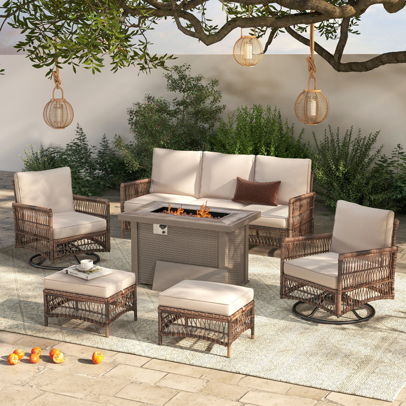 Ashjian 5 - Person Outdoor Seating Group with Cushions