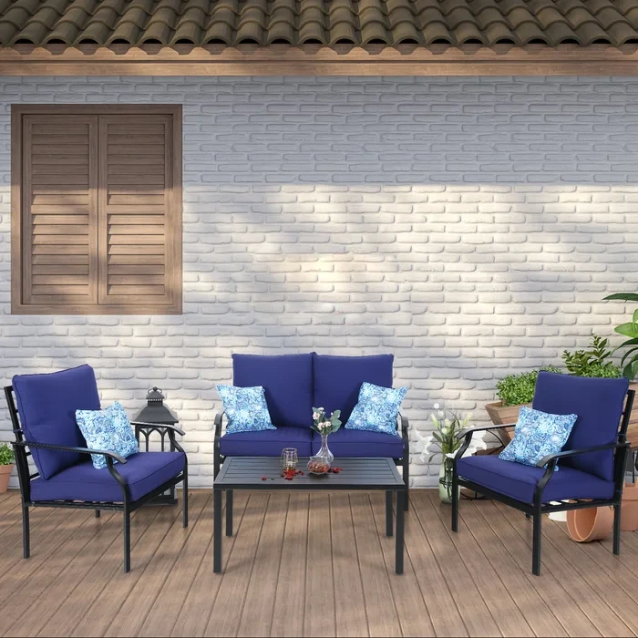 Alyah 4 - Person Outdoor Seating Group with Cushions