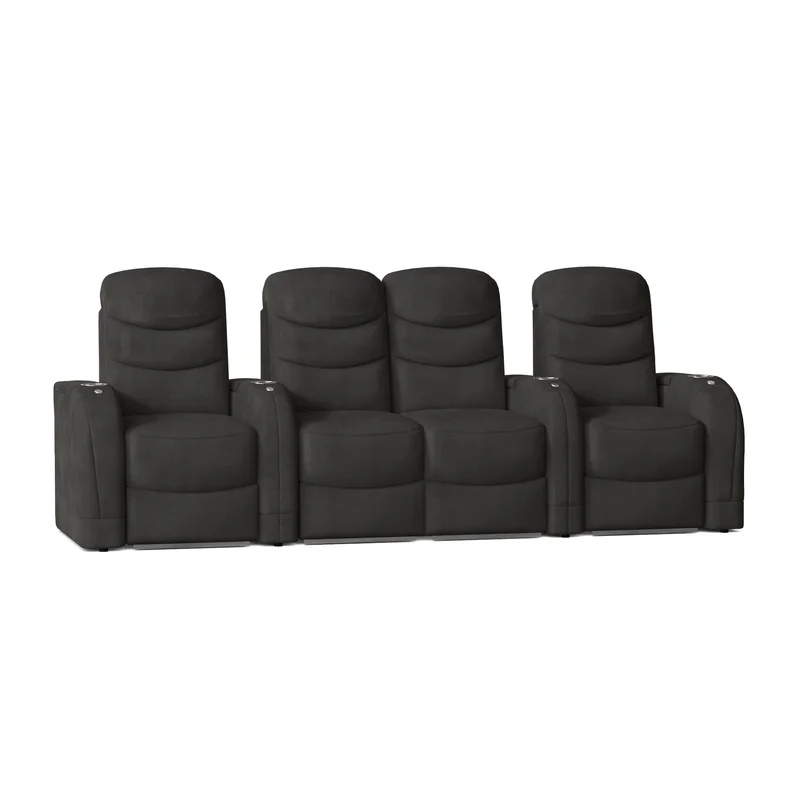 Stealth HR Series Upholstered Power Reclining Home Theater Seating with Cup Holder