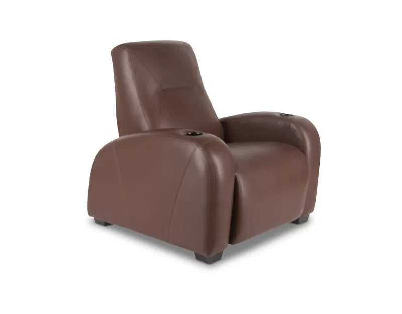 Signature Series Upholstered Home Theater Seat with Cup Holder Reclining Type: Power