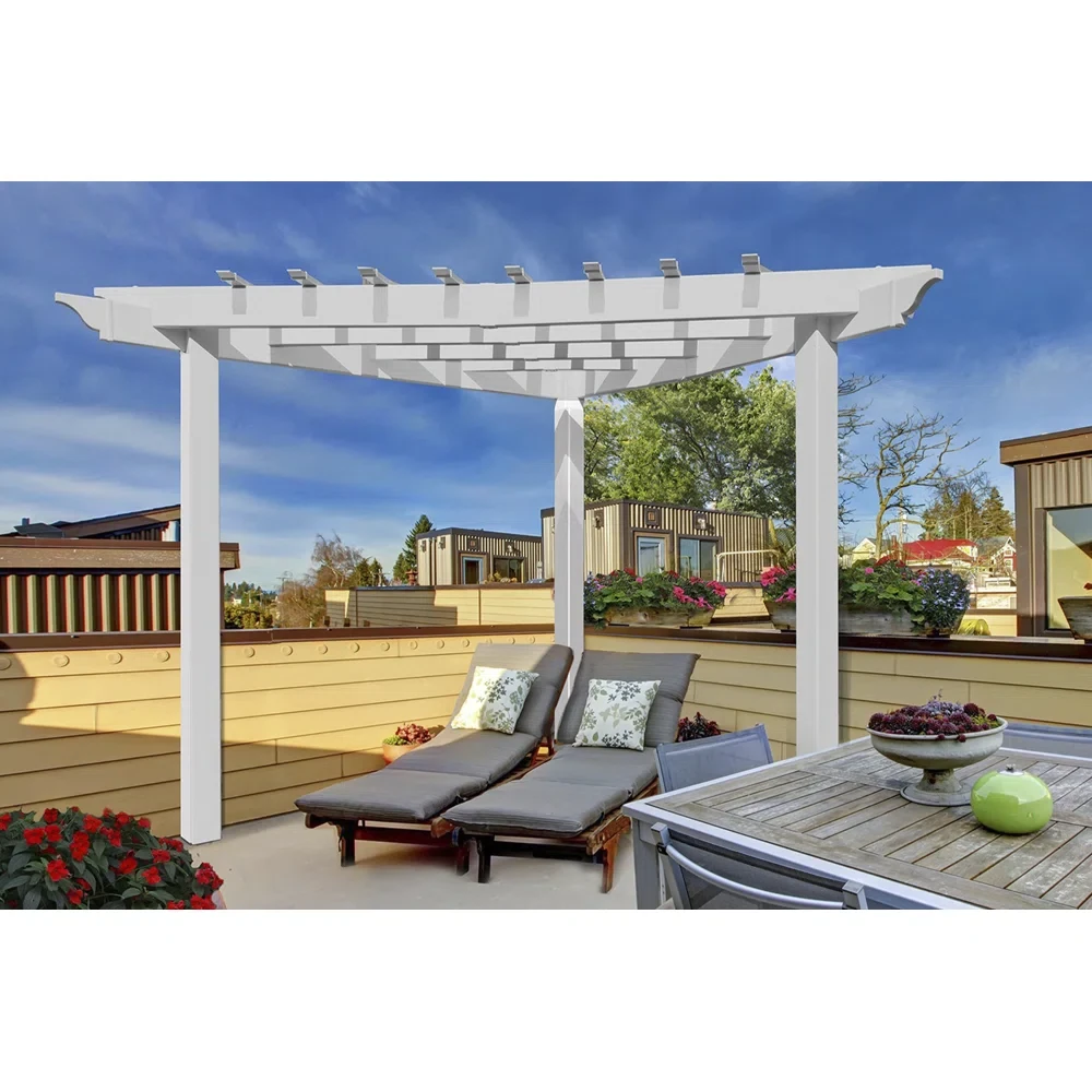 Alcove Corner Vinyl Pergola 96"L x 96"W x 94"H