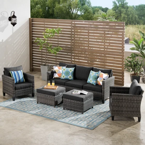 Amerissa 5 - Person Outdoor Seating Group with Cushions