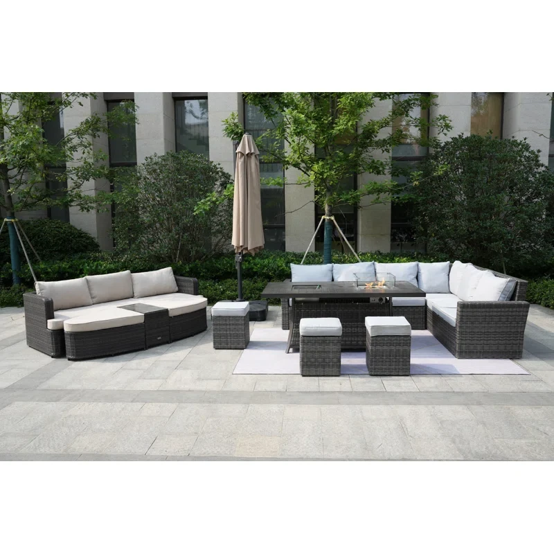 Alseepa 15 - Person Outdoor Seating Group with Cushions