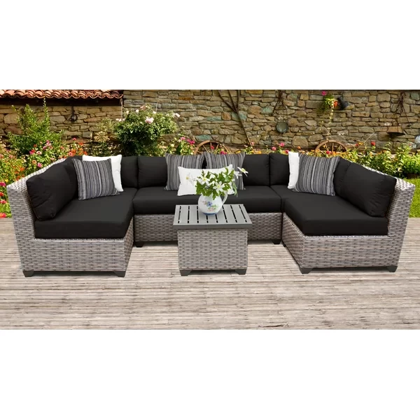 Amjad 7 - Person Outdoor Seating Group with Cushions