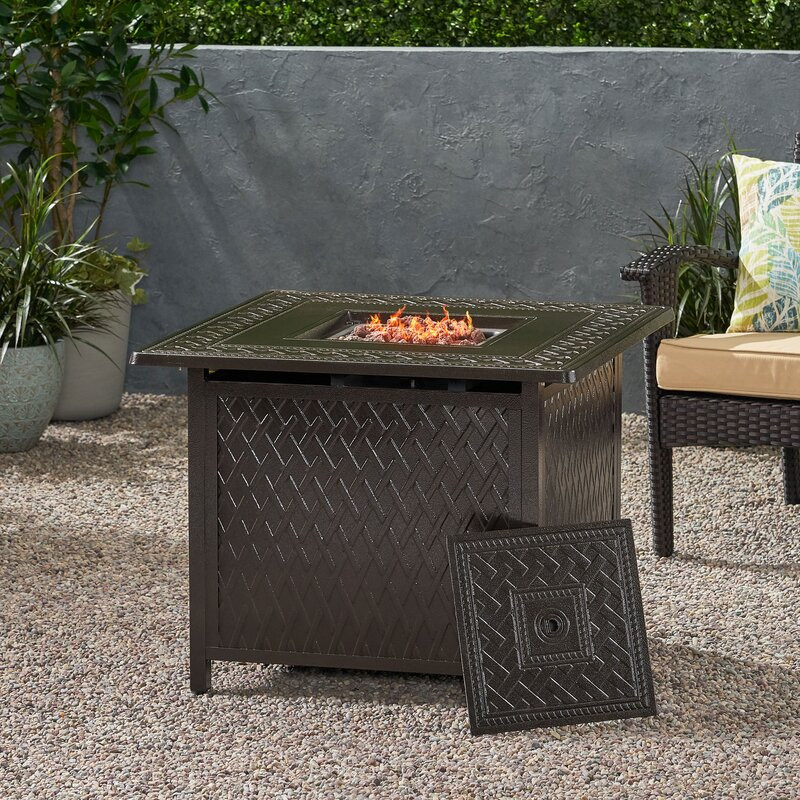 Ernesto Aluminum Propane Fire Pit Table