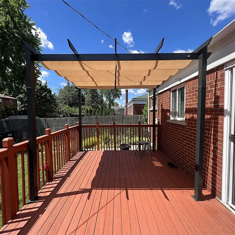 10 ft. W x 7.8 ft. D Aluminum Pergola with Canopy