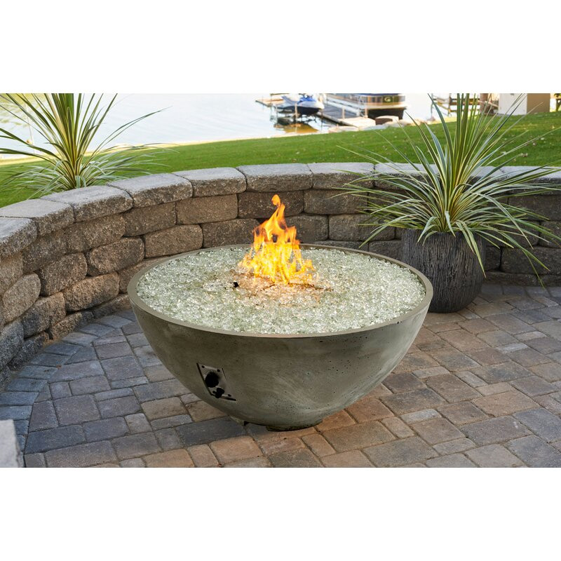 Cove 20'' H x 42'' W Concrete Outdoor Fire Pit Table