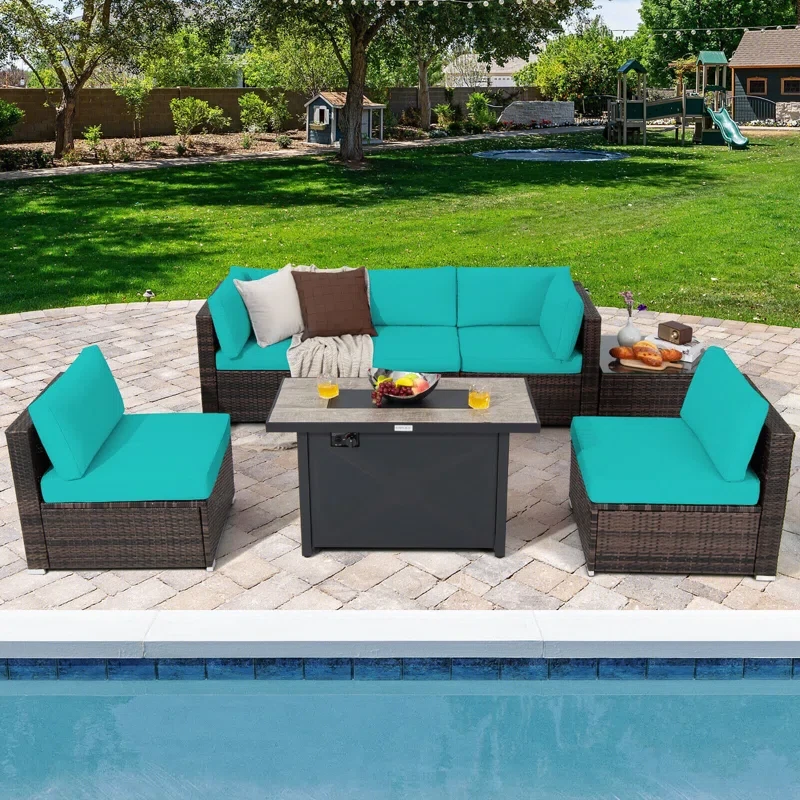 5 - Person Outdoor Seating Group with Cushions