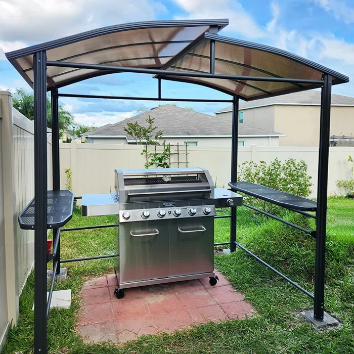 8 Ft. W X 5 Ft. D Metal Patio Grill Gazebo