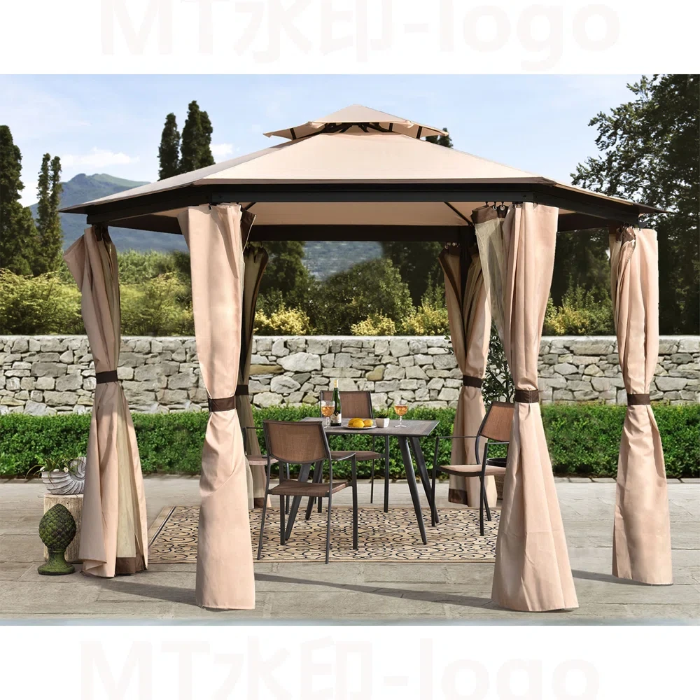 12 Ft. W x 12 Ft. D Iron Patio Gazebo