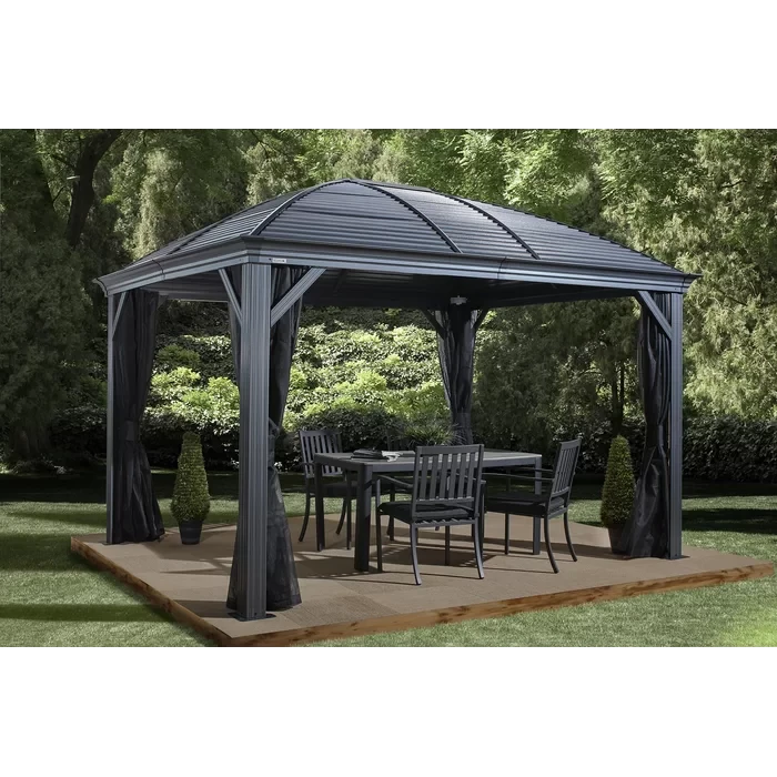 Lundi 12 Ft. W x 10 Ft. D Aluminum Patio Gazebo