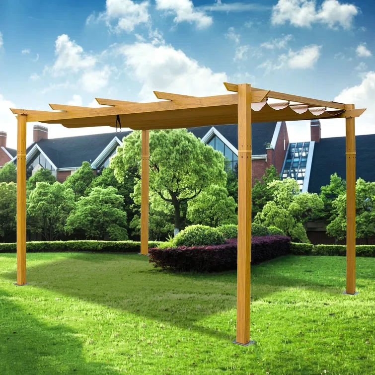 10 ft. W x 13 ft. D Aluminum Pergola with Canopy