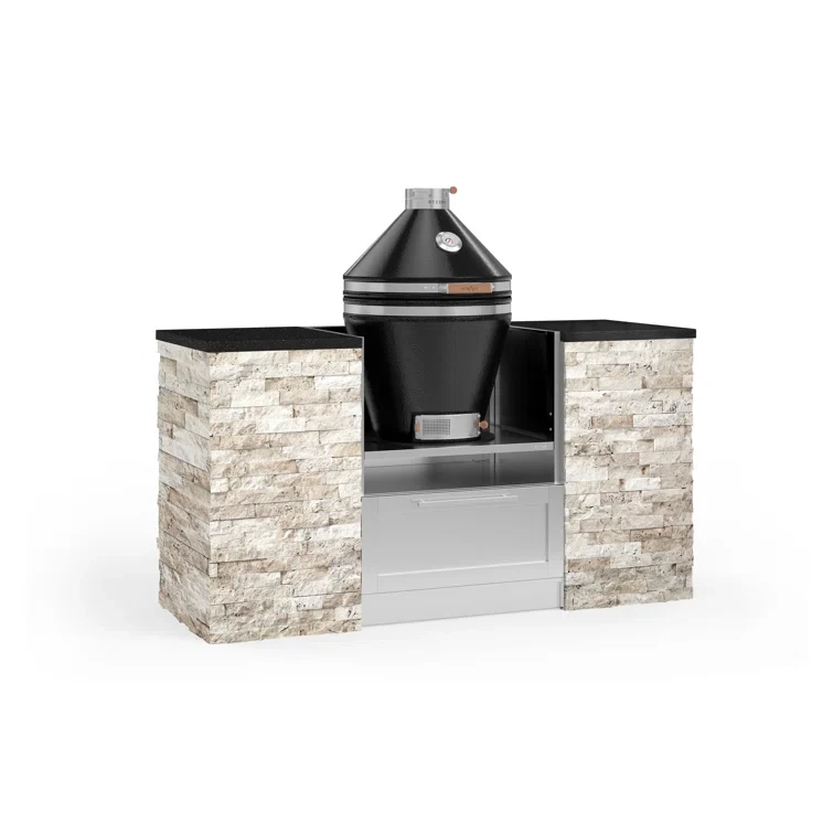 Outdoor Kitchen Signature Series 6 Piece Cabinet Set with Kamado Cabinet with Kamado