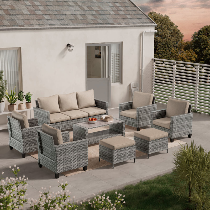 Delreal 7 - Person Outdoor Seating Group with Cushions