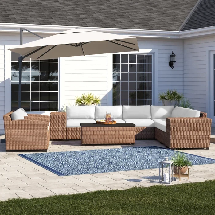 Ambroselli 7 - Person Outdoor Seating Group with Cushions