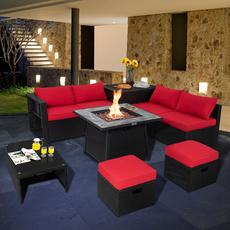 Saabir 6 - Person Outdoor Seating Group with Cushions