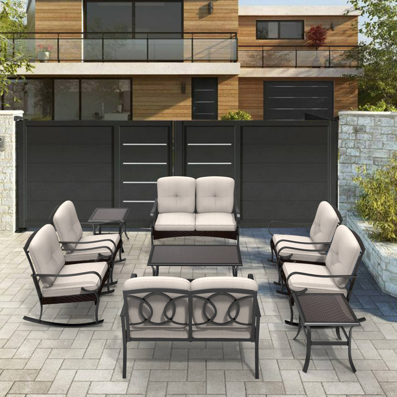 Amairany 8 - Person Outdoor Seating Group with Cushions