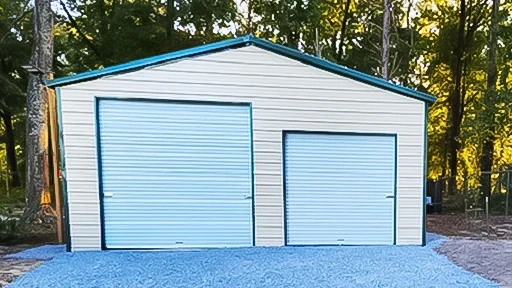 Metal Garage 26'x25' Two Car Garage