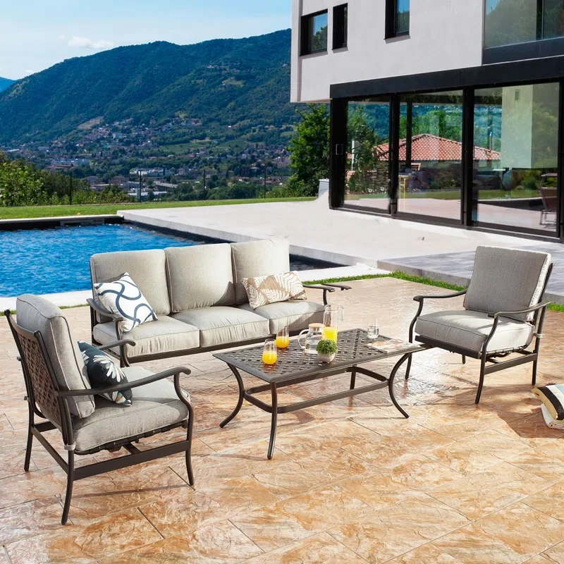 Cannet 5 - Person Outdoor Seating Group with Cushions