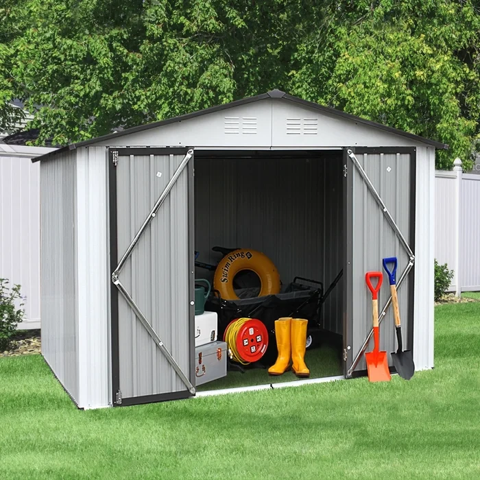 8 ft. W x 6 ft. D Metal Storage Shed