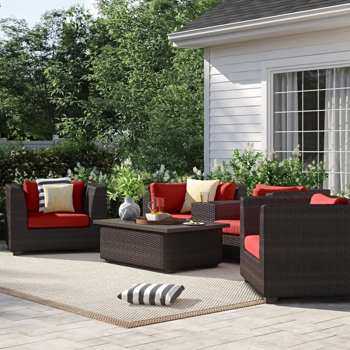 Anastase 4 - Person Outdoor Seating Group with Cushions