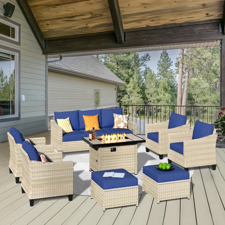 Camaria 7 - Person Outdoor Seating Group with Cushions