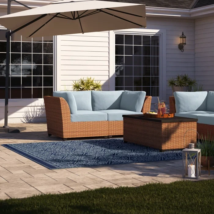 Ambroselli 5 - Person Outdoor Seating Group with Cushions