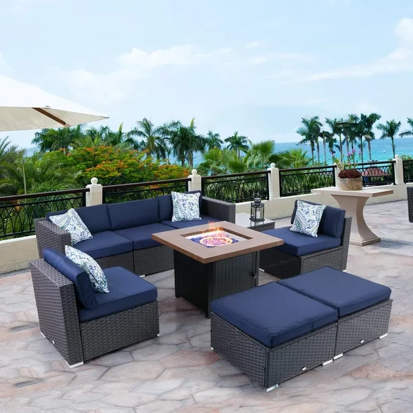 Alyah 7 - Person Outdoor Seating Group with Cushions