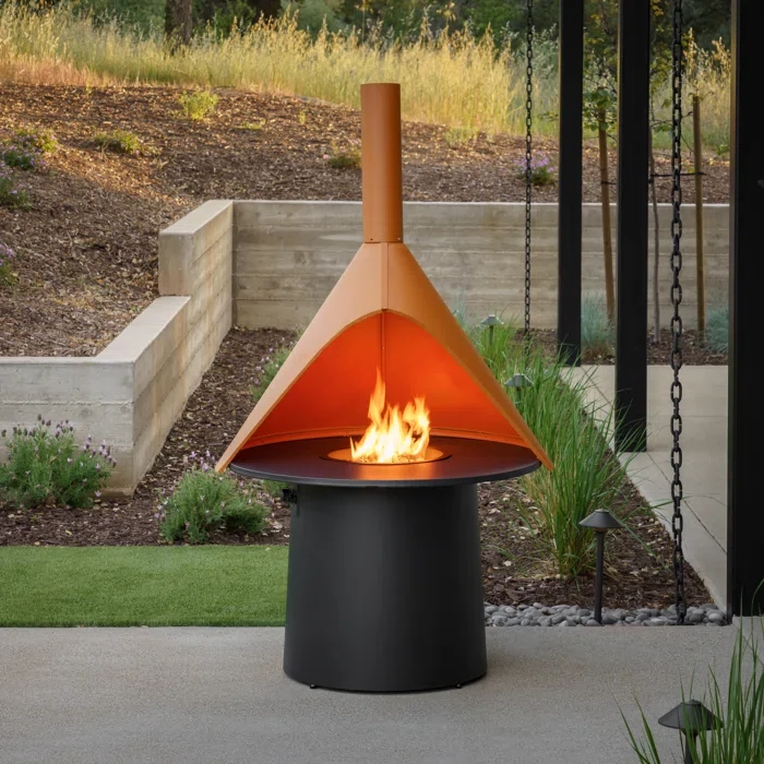 73.43'' H Aluminum Propane Outdoor Chiminea