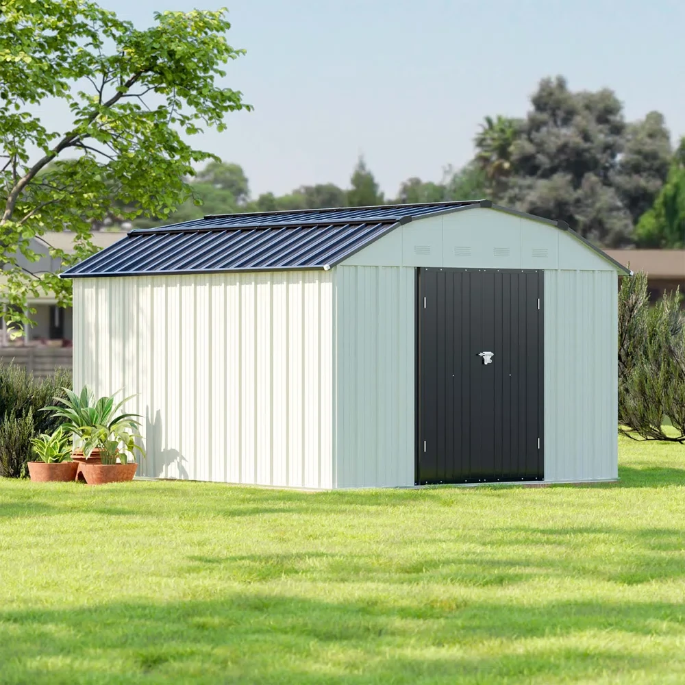 10 ft. W x 12 ft. D Metal Storage Shed