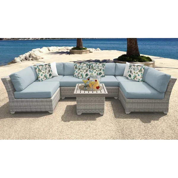 Aristidis 6 - Person Outdoor Seating Group with Cushions