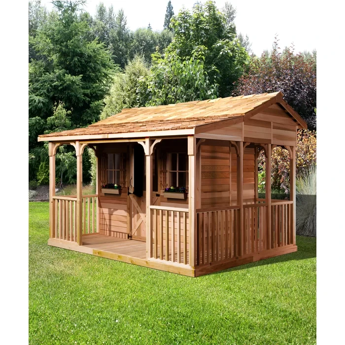 Cookhouse 16 ft. W x 12 ft. D Western Red Cedar Wood Storage Shed