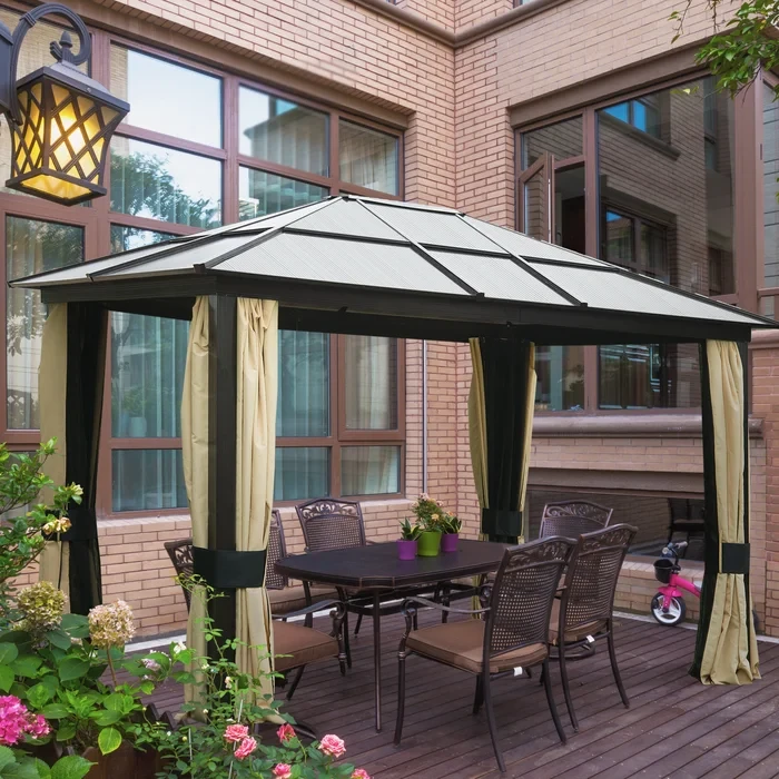 12 Ft. W x 10 Ft. D Steel Patio Gazebo