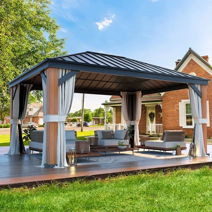 Aluminum Patio Gazebo 16 Ft. W x 12 Ft. D