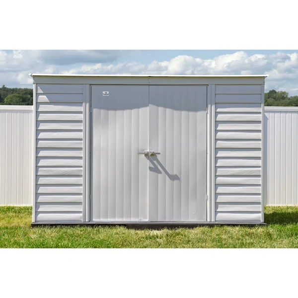 10 ft. W x 4 ft. D Steel Horizontal Storage Shed