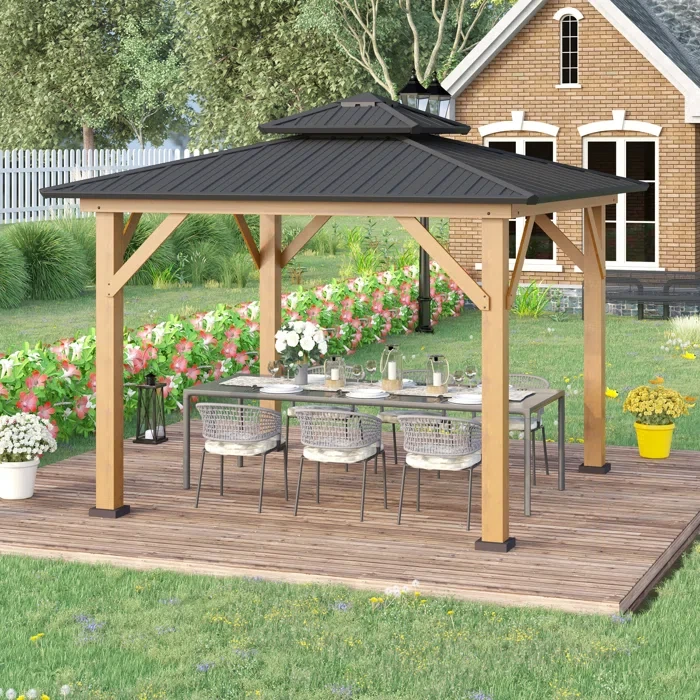 12 Ft. W x 12 Ft. D Metal Patio Gazebo