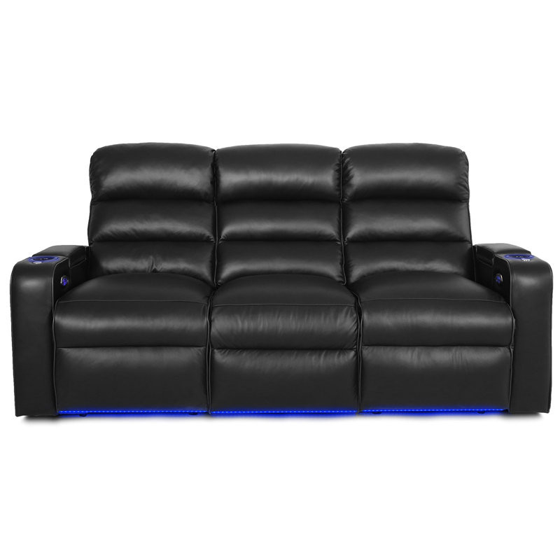 Cati Upholstered Power Reclining Home Theater Seating with Cup Holder