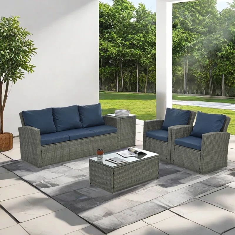 Anamarie 5 - Person Outdoor Seating Group with Cushions